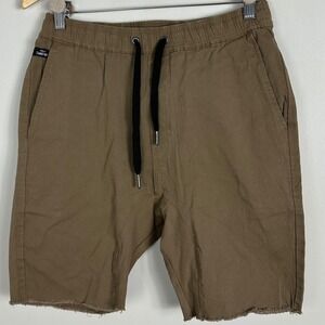 Zanerobe Shogun Jogger Shorts Brown Mens Size Medium‎ Crotch Panel NEW Stretch M